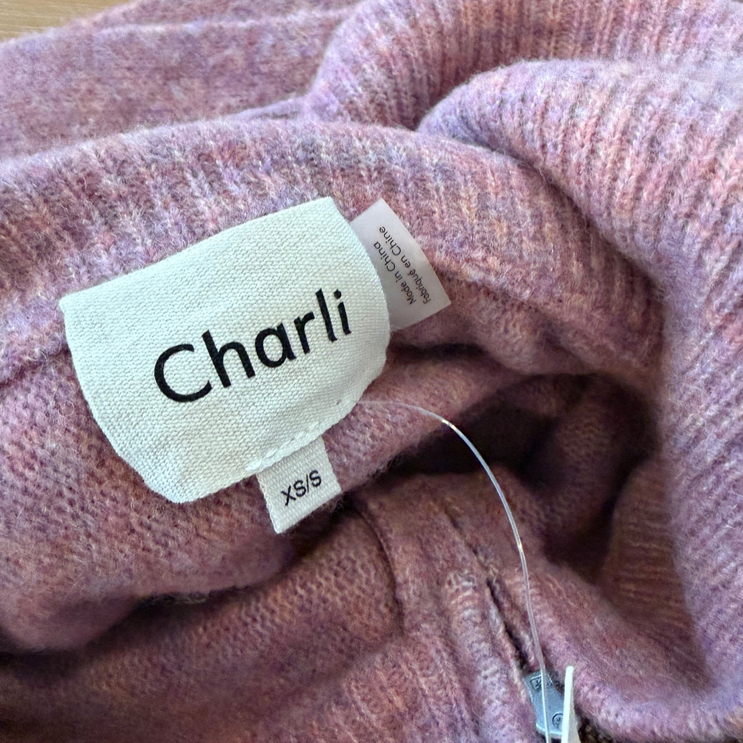 Anthropologie NWT Dusty Pink Wool Blend Boxy Sleeveless Shawl Sweater Size XS/S