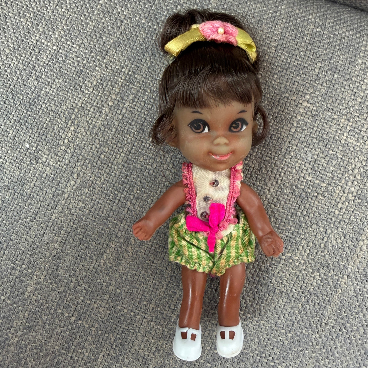 Vintage Liddle Kiddles ROLLY TWIDDLE Doll, Pail, Shovel, Wagon, Comb. Brush 1966