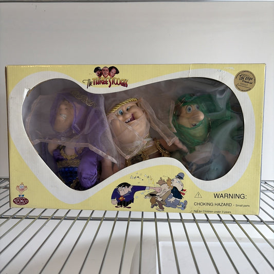 1997 SPUMCO THREE STOOGES DOLLS TOY EXPO NEW IN BOX