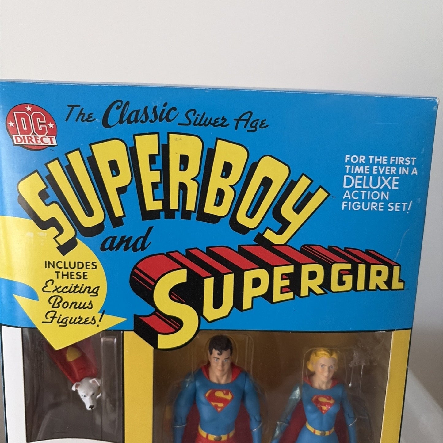 Superboy And Supergirl Krypto Streaky DC Direct Classic Silver Age Figure Set