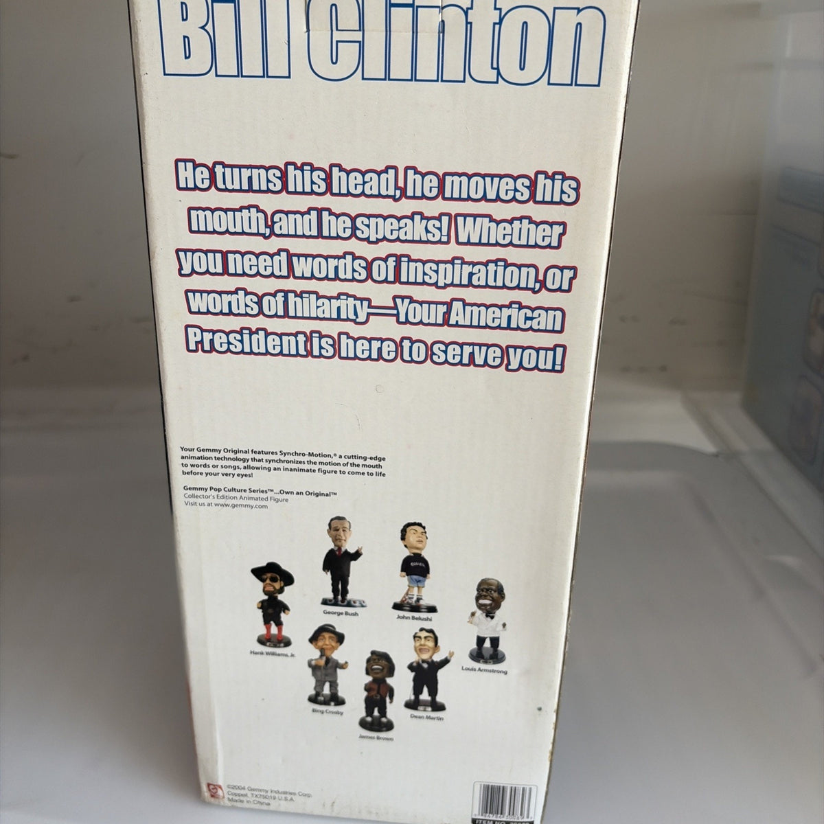 Bill Clinton Collectors Edition Animated Figure Unopened President Talking