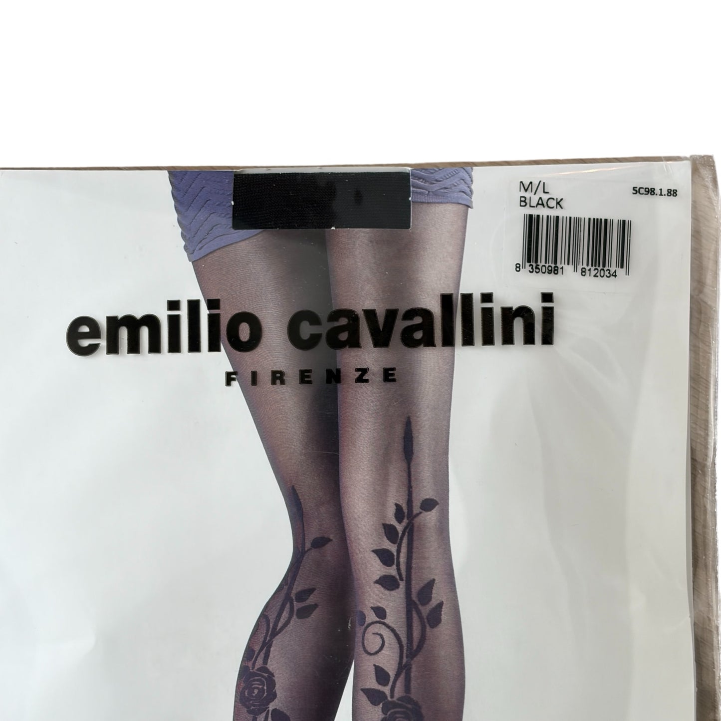 Emilio Cavallini Firenze Black Tights Style 5C98.1.88 Womens Size S / M NEW