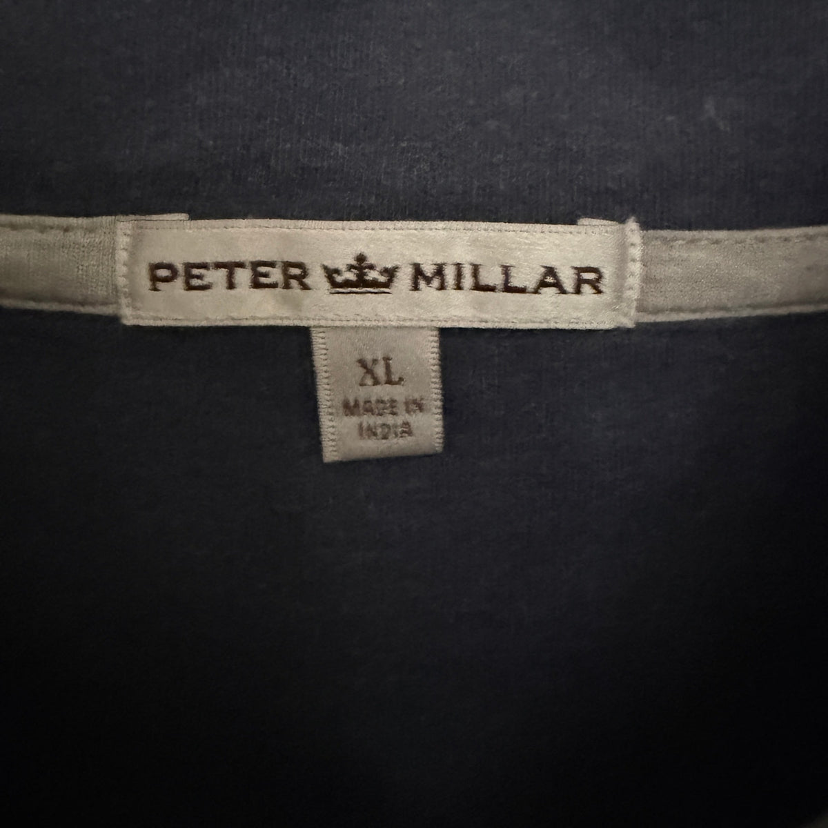 Peter Millar Navy Blue 1/4 Zip Quarter Zip Pullover Mens Size XL
