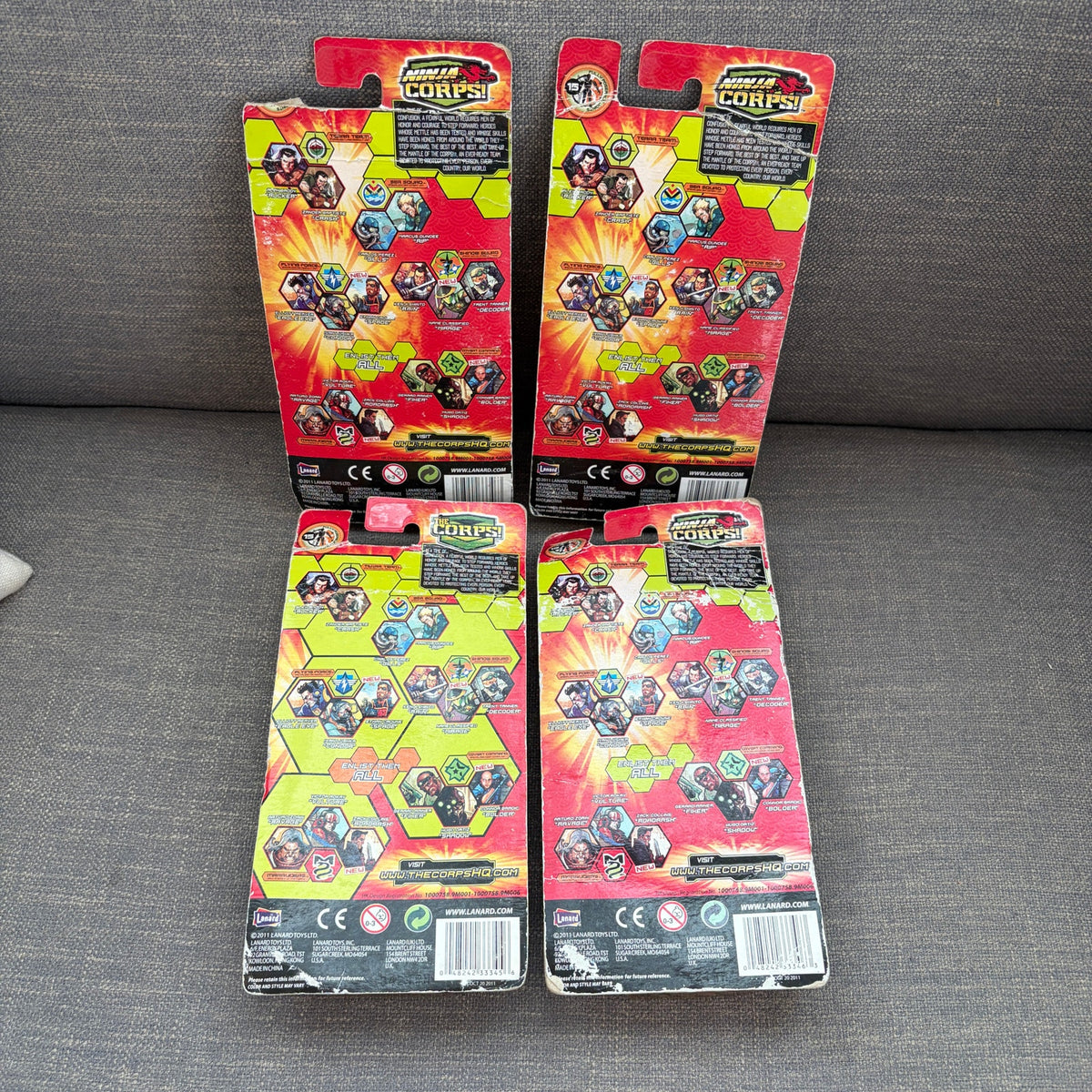 2011 Lanard Ninja Corps New Recruits Shinobi Squad, Terra Team LOT of 4 NEW