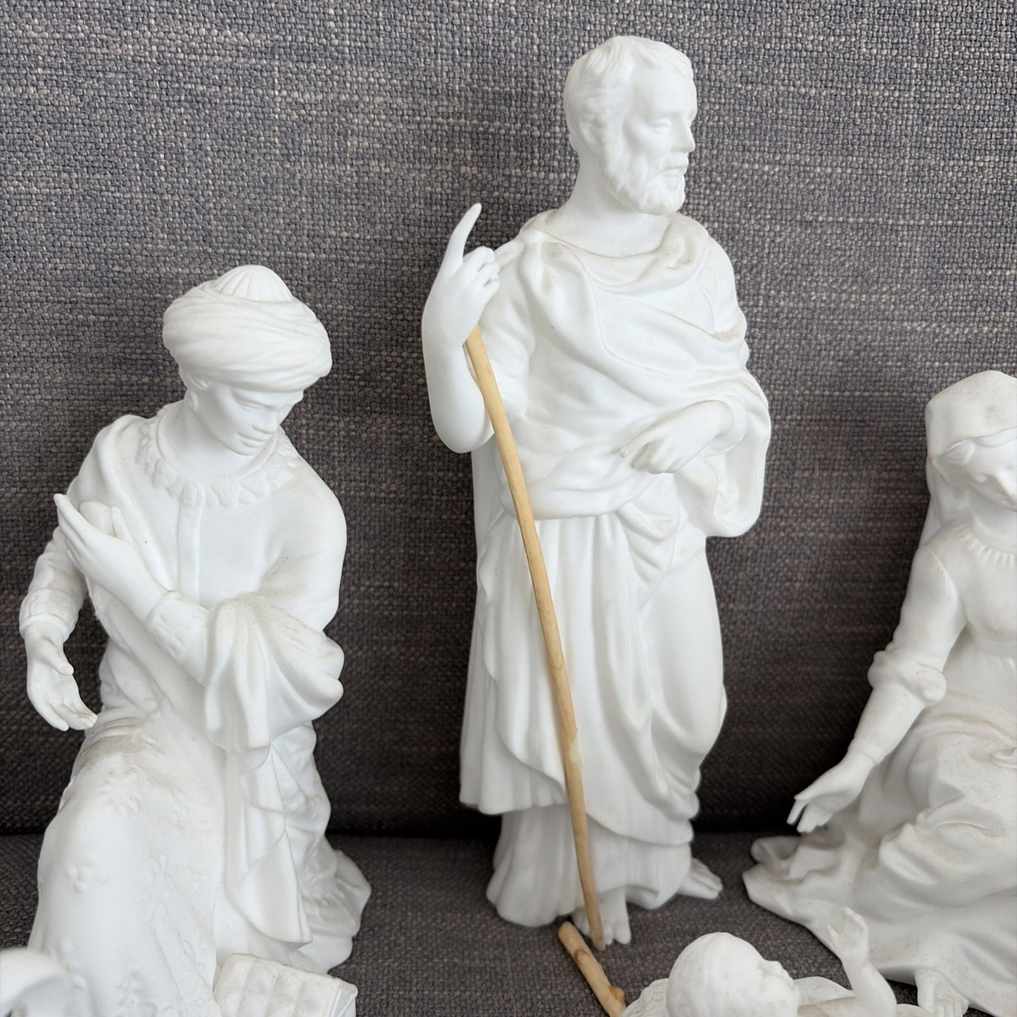 Vintage 1980s LENOX White Bisque The Nativity 14 Pieces Retired