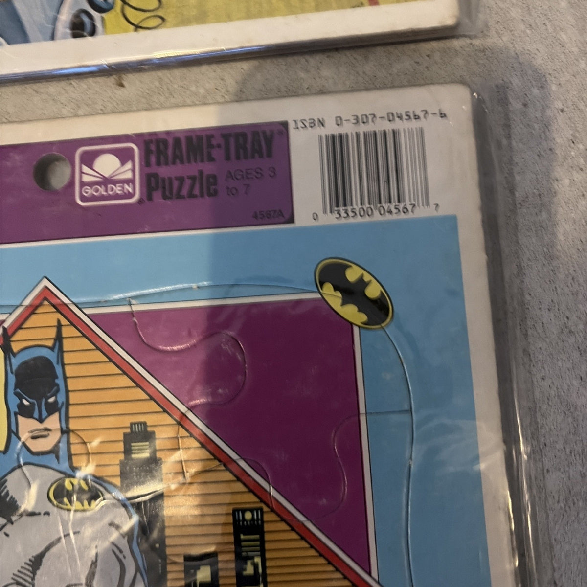 LOT 4 Batman, Superman, Hulk Frame-Tray Puzzles NEW Vintage