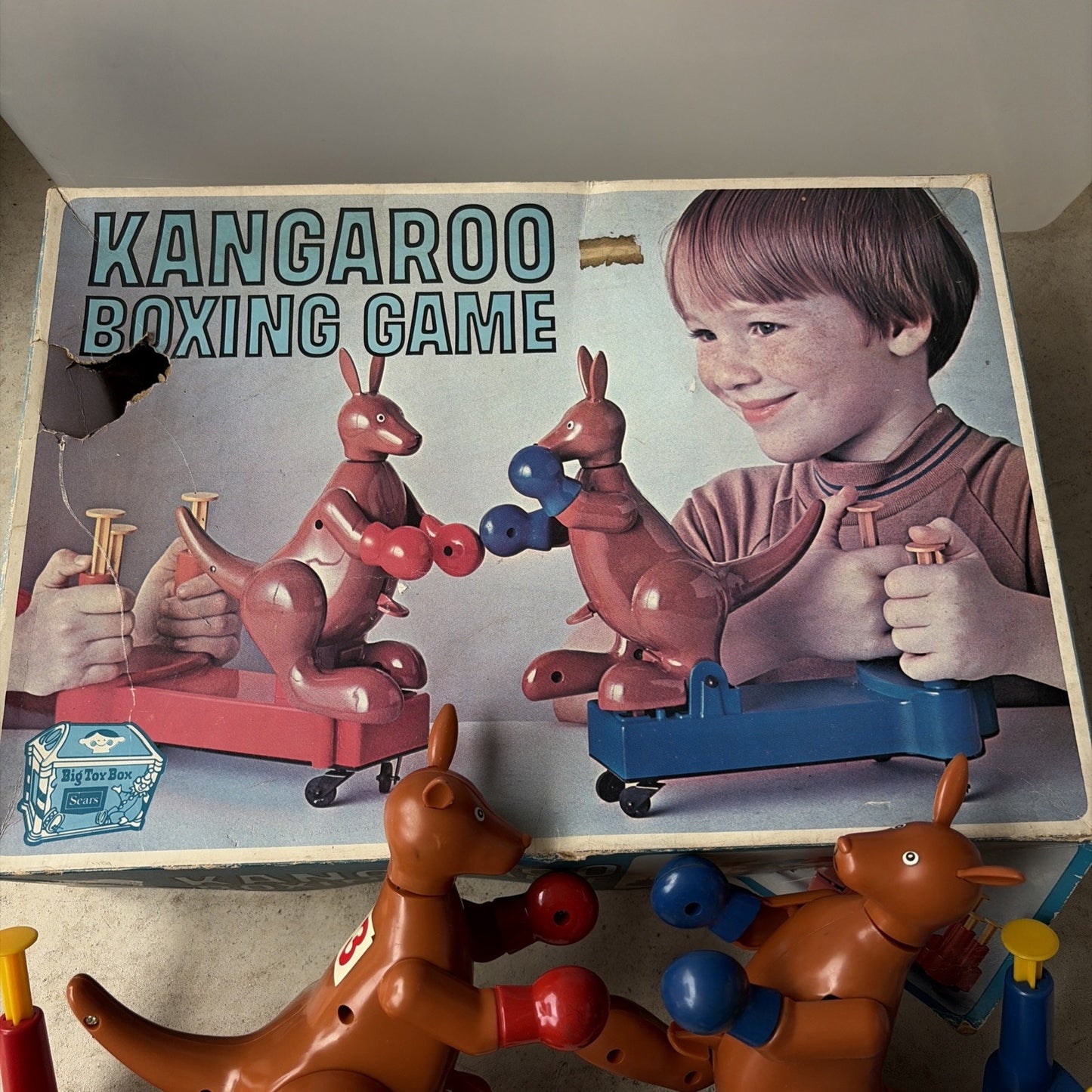 SEARS BIG TOY BOX KANGAROO boxing game 1960S RARE rock em sock em robots JAPAN