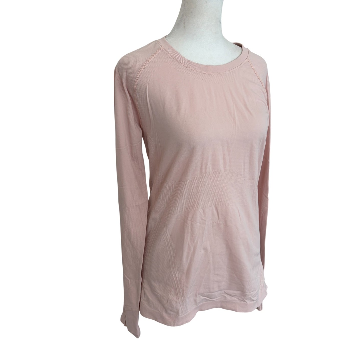 Athleta Light Pink Momentum Long Sleeve Top Womens Size Medium