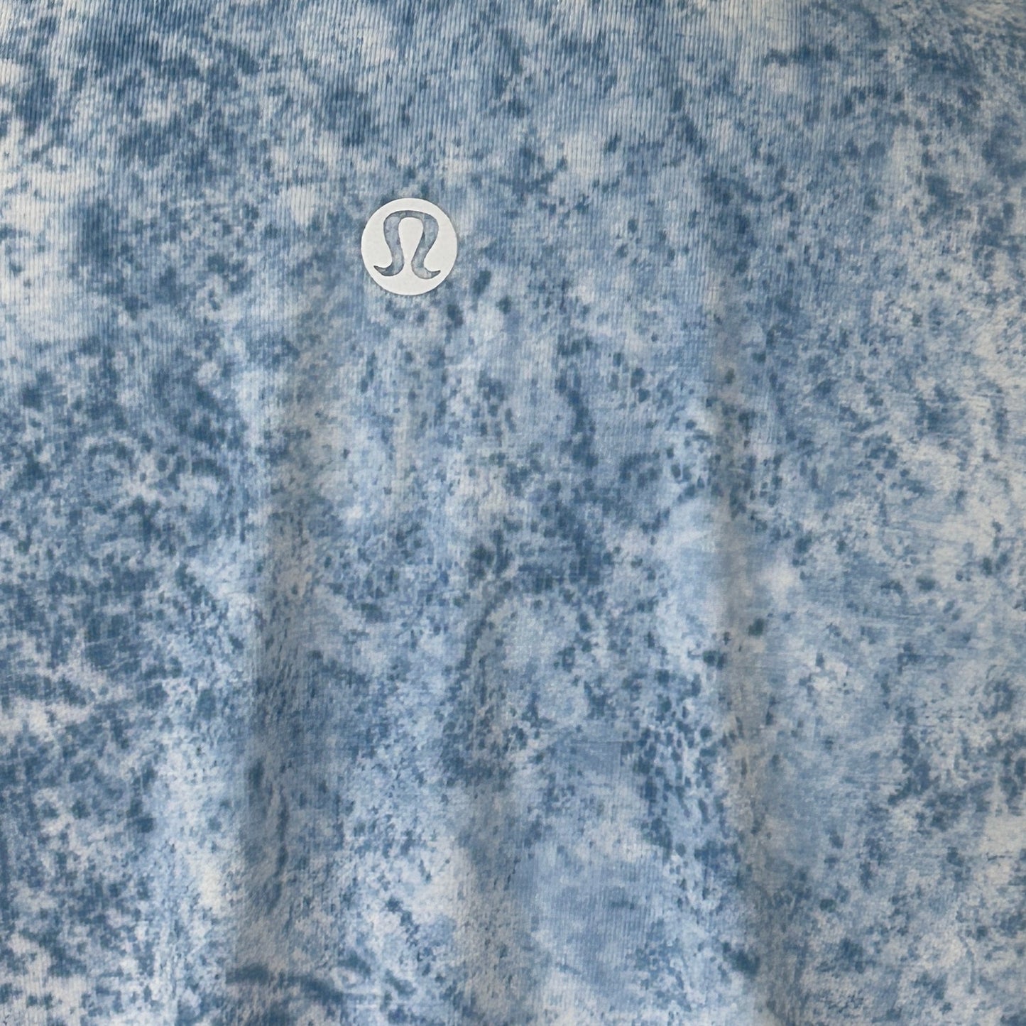 Lululemon Blue and White Tie Dye Long Sleeve Pullover Top Womens Size 6