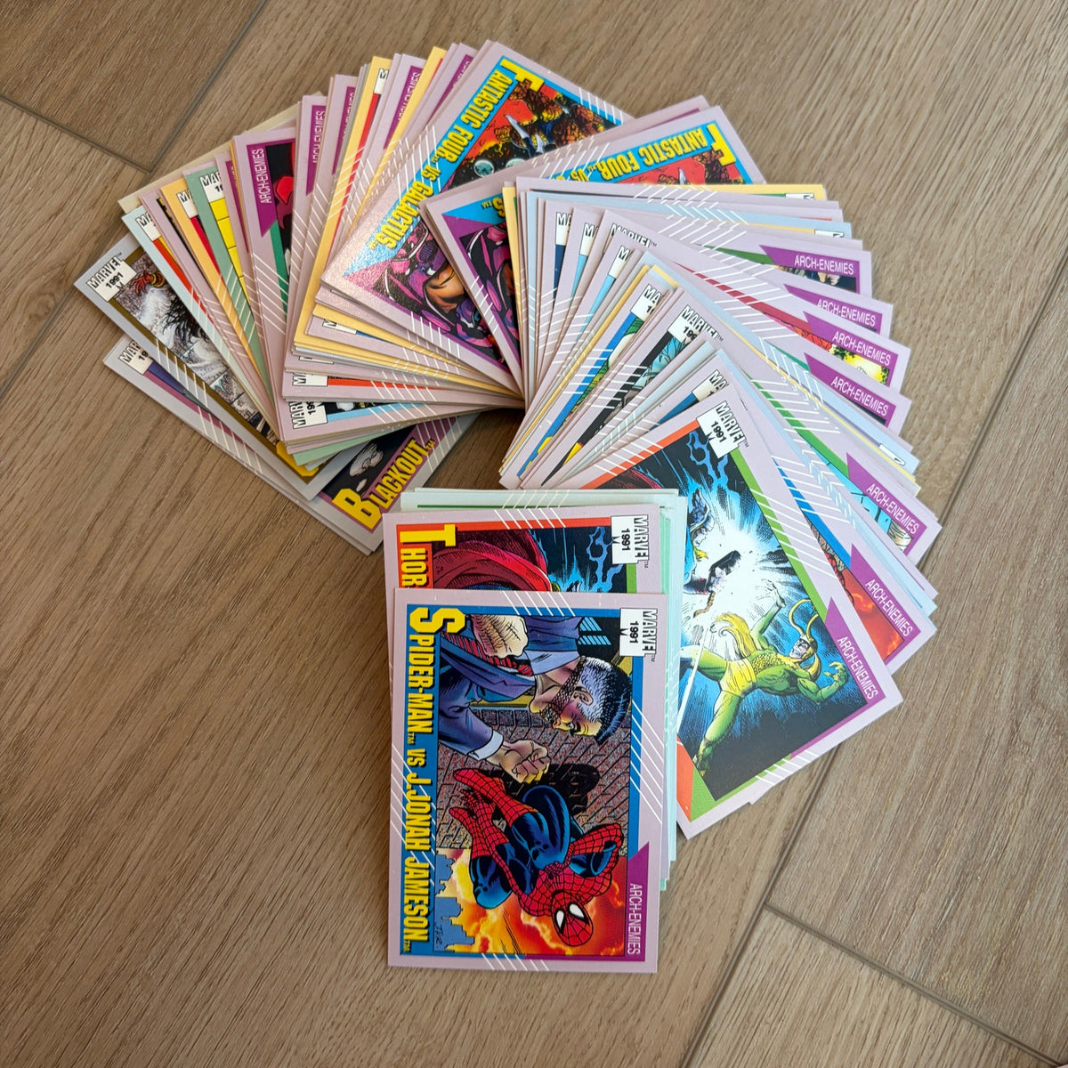 1991 Marvel Series 2 Trading Cards Incomplete Base Set 600+ Cards Many Dupes
