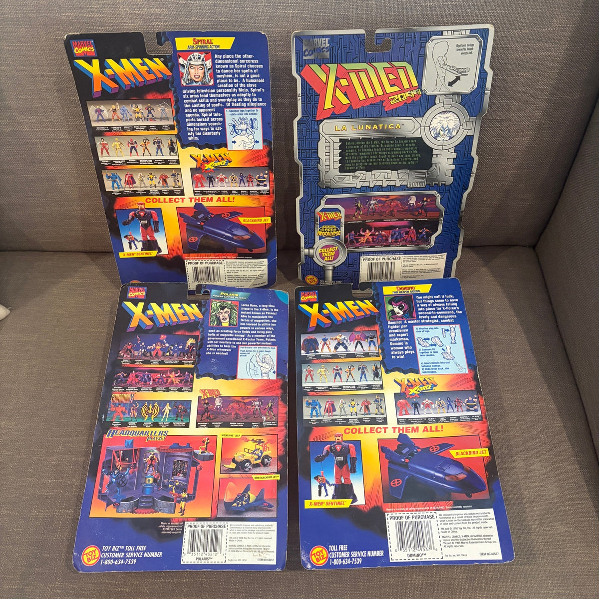 LOT 4 Marvel Comics X-Men Action Figures X-Force, Futuristic, Invasion Series