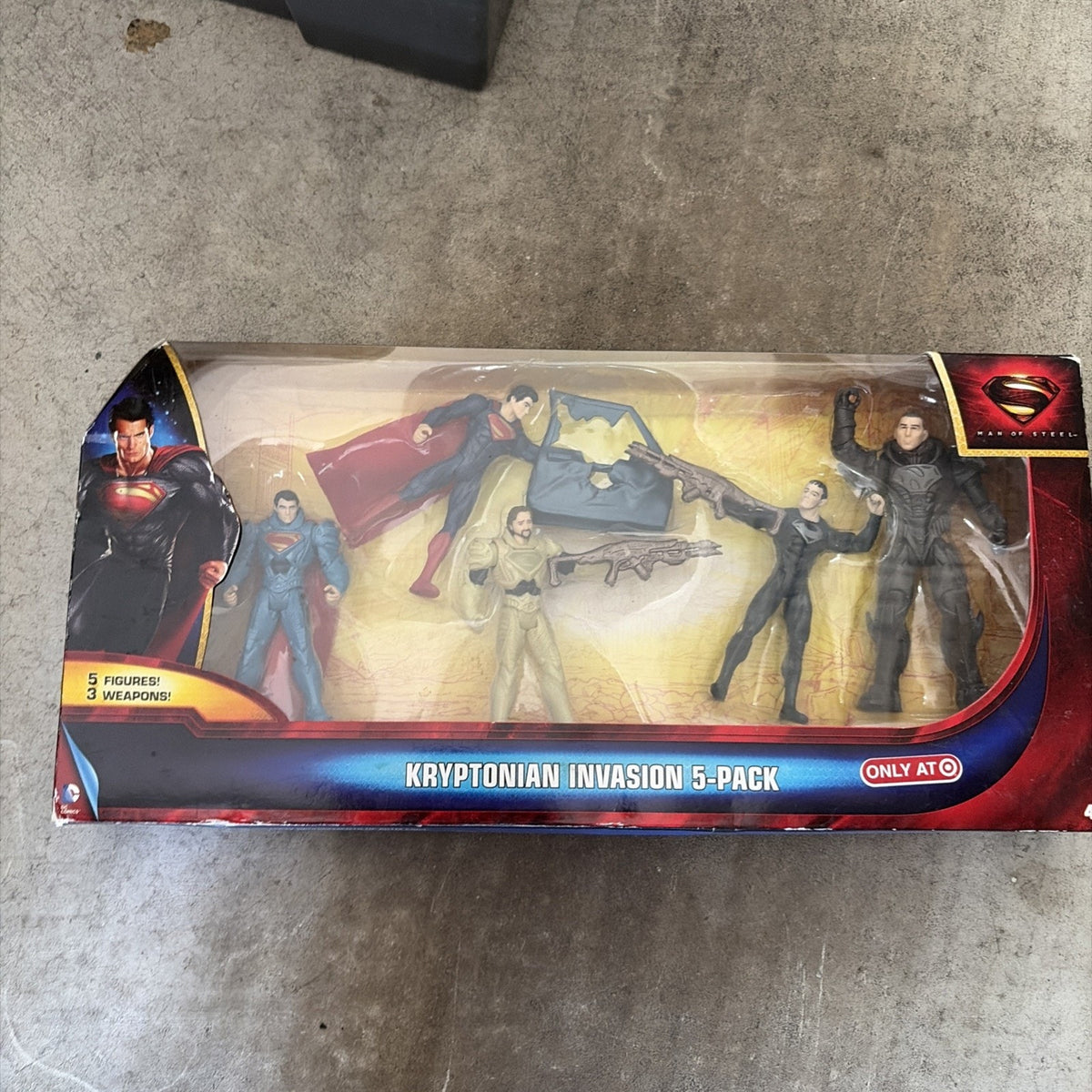 SUPERMAN Man of Steel KRYPTONIAN INVASION 5-Pack 3.75 Figure TARGET EXCLUSIVE