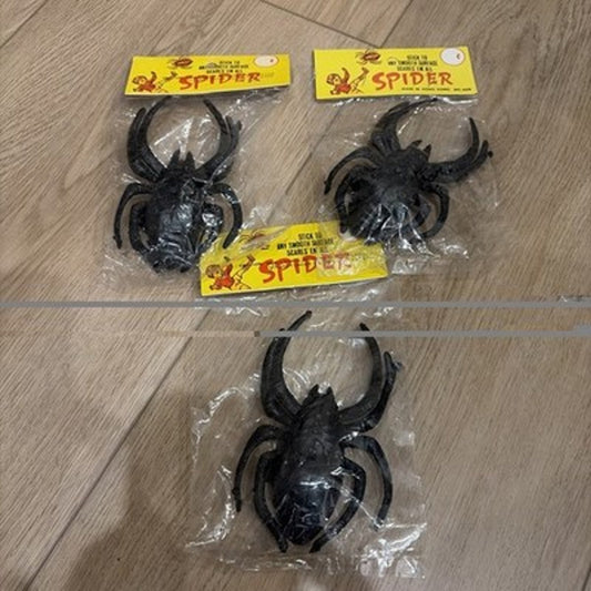 Vintage 1960 Kids Dime Store Toy Suction Spider LOT Of 3 In Packages