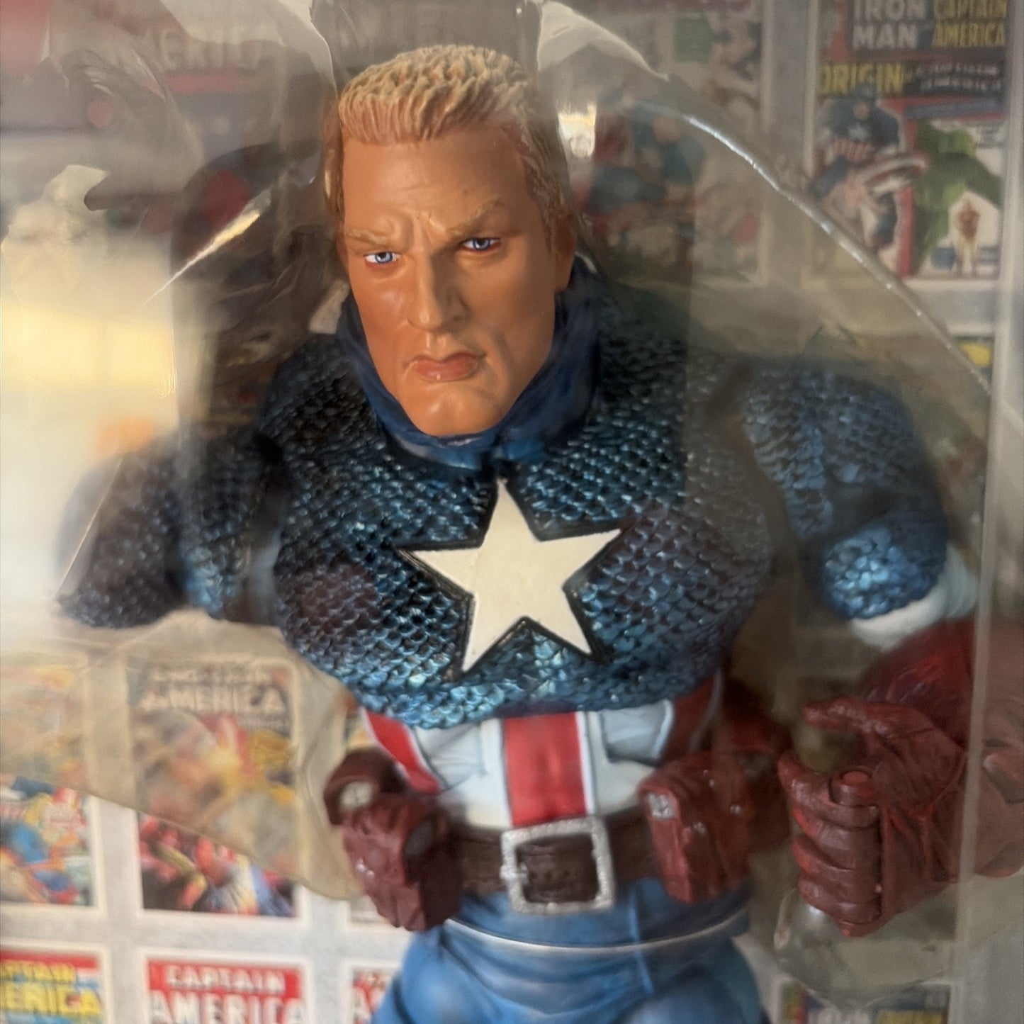 Captain American Unmasked Marvel Legends Icons 12" inch Action Figure ToyBiz