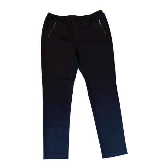 J. McLaughlin Black Flat Front Elastic Waist Pull-On Pants Womens Size 12