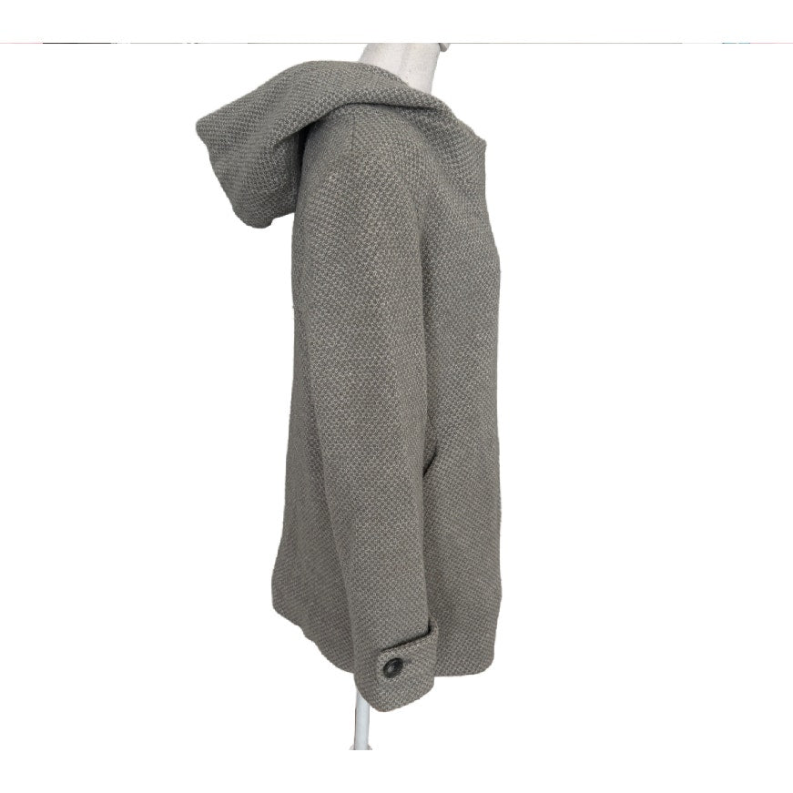 Kristen Blake Gray Hooded Wool Coat Womens Size 6