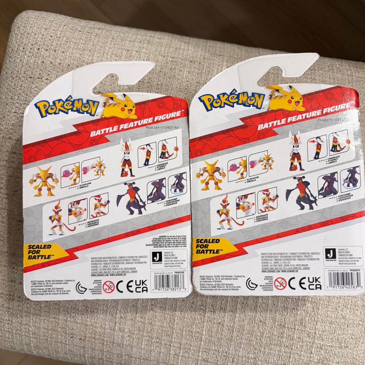 LOT 2 Pokemon Battle Ready! Battle Feature Figures Cinderace and Infernape NEW