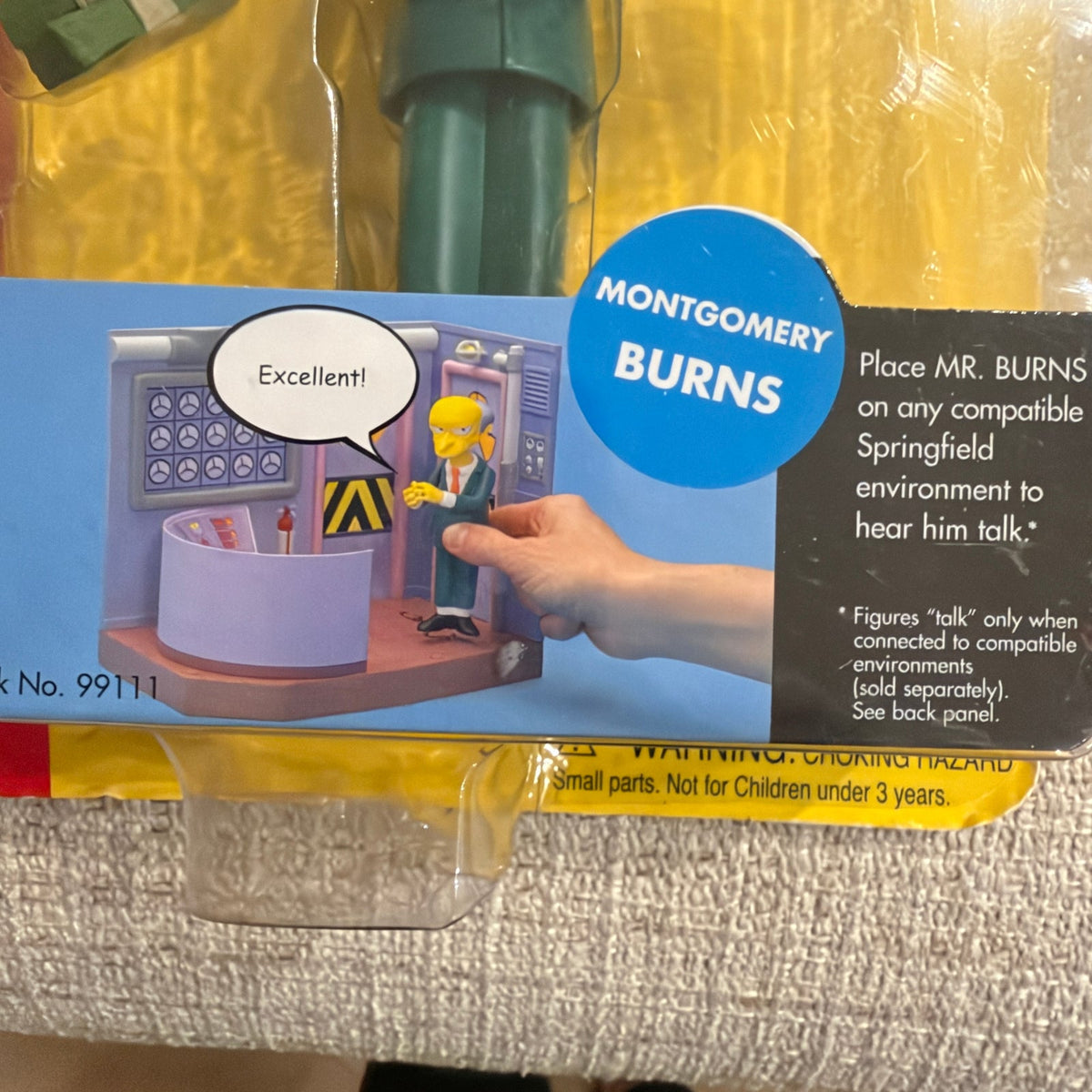 Simpsons MONTGOMERY BURNS Series 1 Playmates Figure SEALED NEW 2000