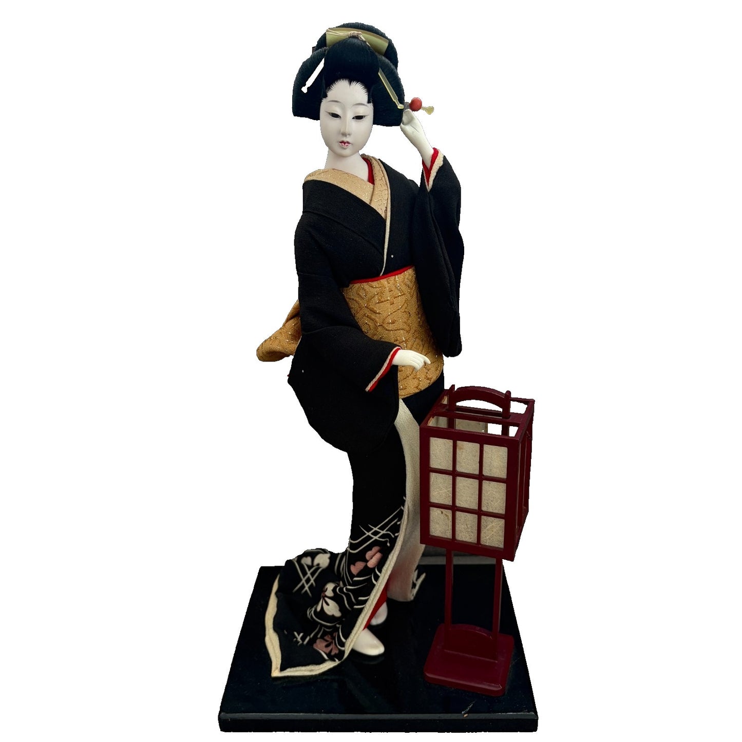 Vintage Sukiyo Biken Traditional Japanese Geisha Doll 15” Kimono Obi Figurine