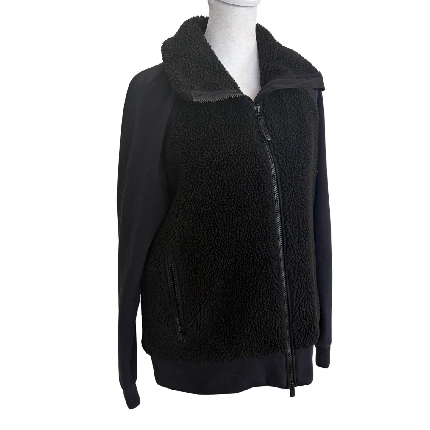 Athleta Range Sherpa Jacket Black Style #351914 Womens Size Small