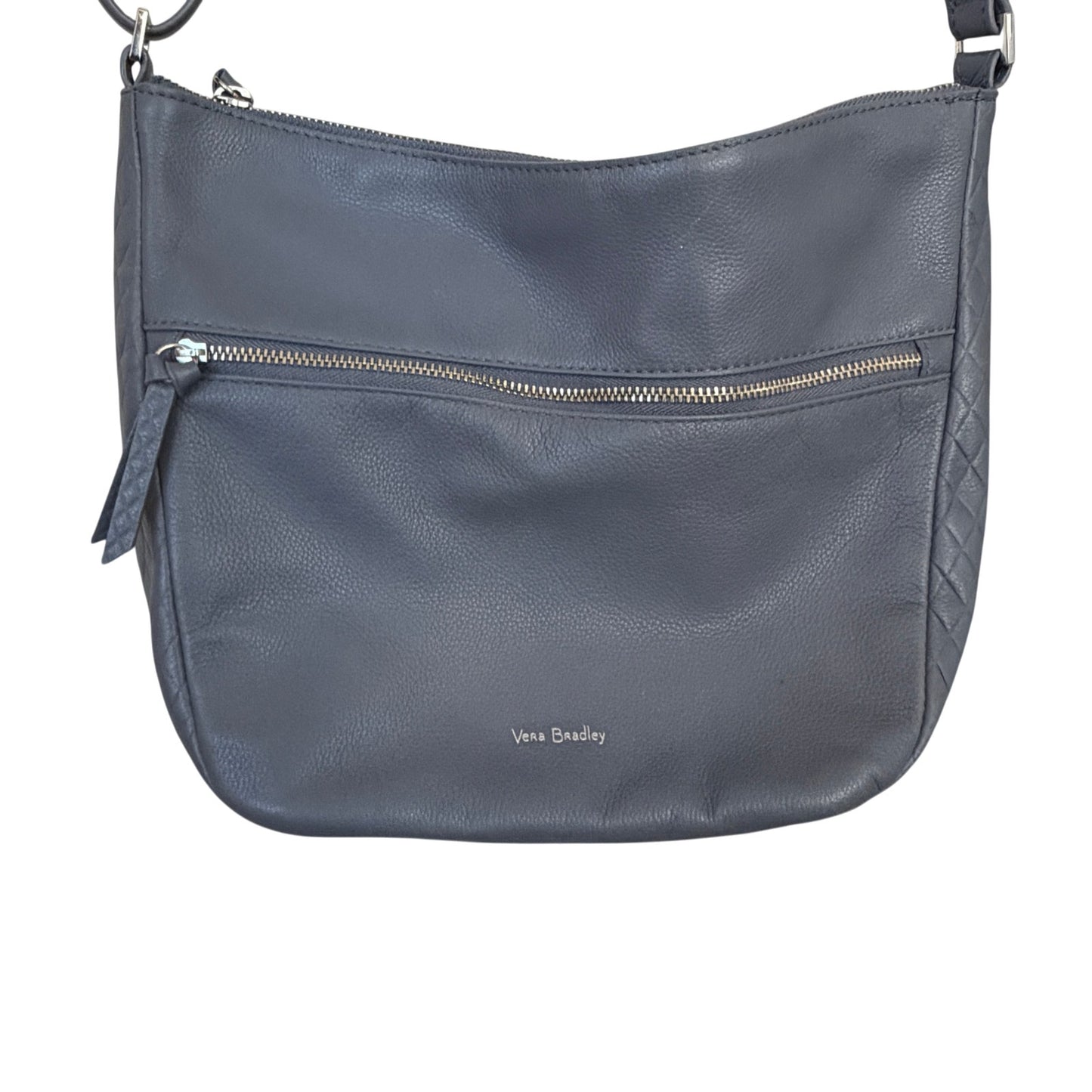Vera Bradley Gallatin Collection Gray Leather Shoulder Bag Crossbody Handbag