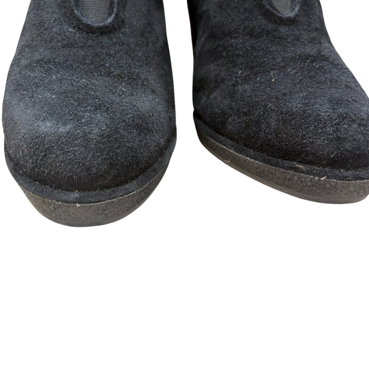 Stuart Weitzman Black Suede Bootie Heeled Slip-On Ankle Boots Womens Size 8.5