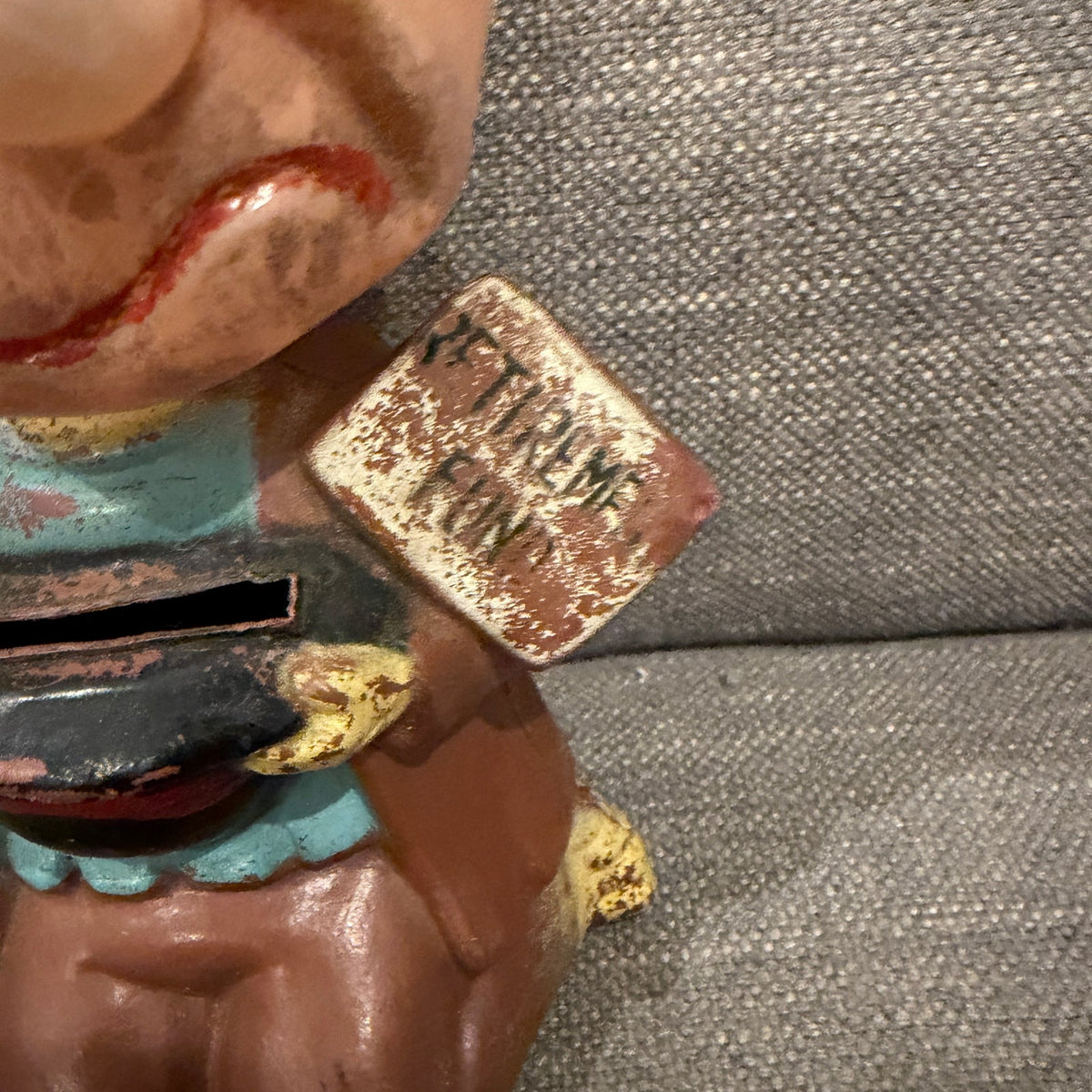 Vintage Plastic Bobblehead Bank Old Man "Retirement Fund" Made in Hong Kong