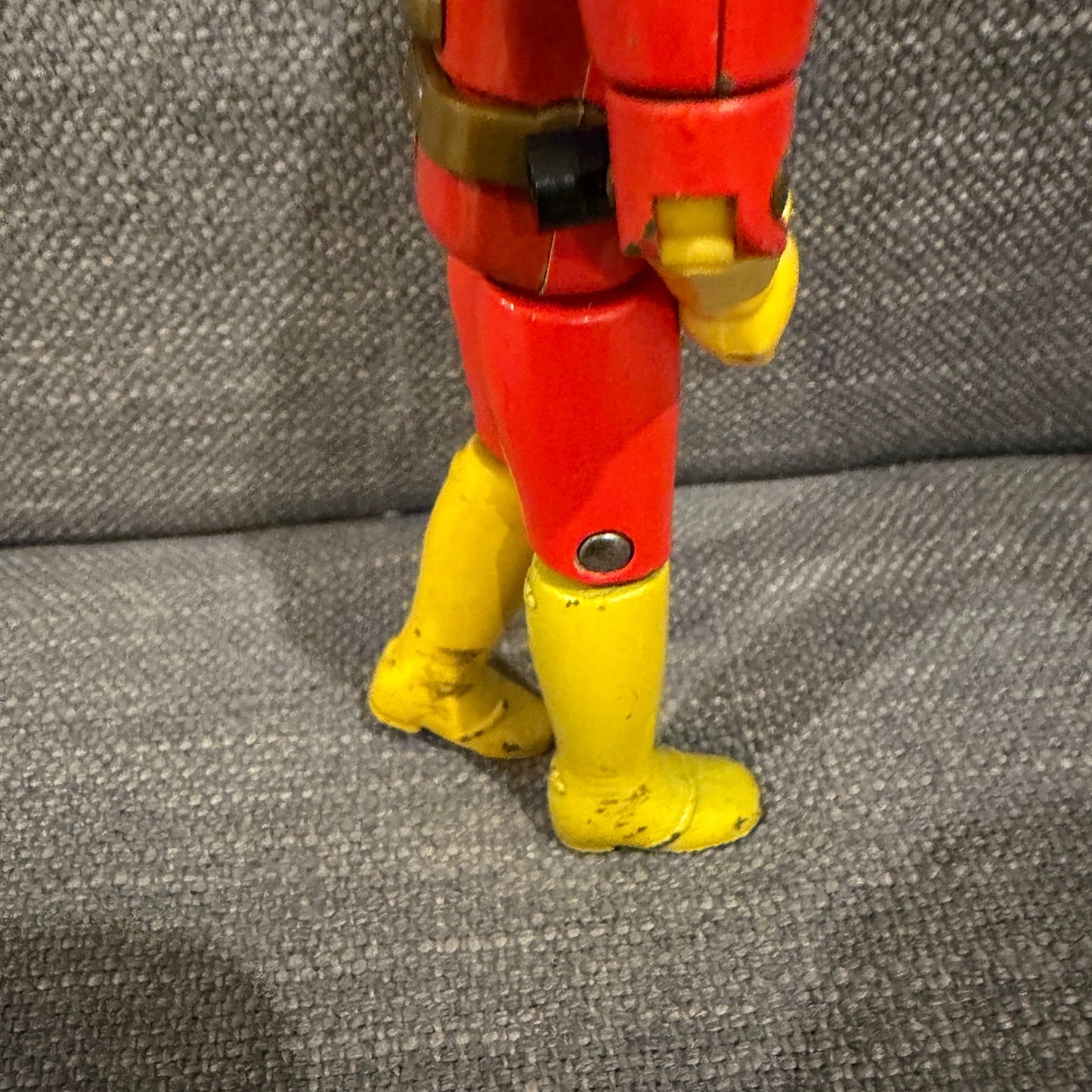 Popy Chogokin Red Vintage Brick Head Super Sentai Figure 5" Tall
