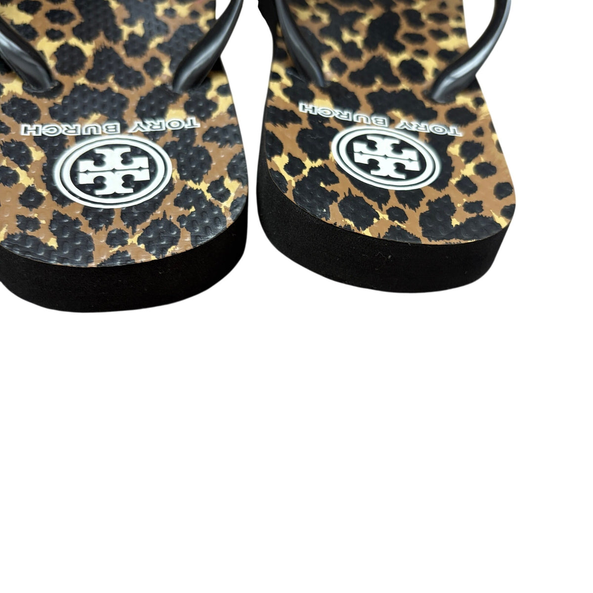 Tory Burch Black Leopard Print Flip-Flop Thong Sandals Womens Size 7