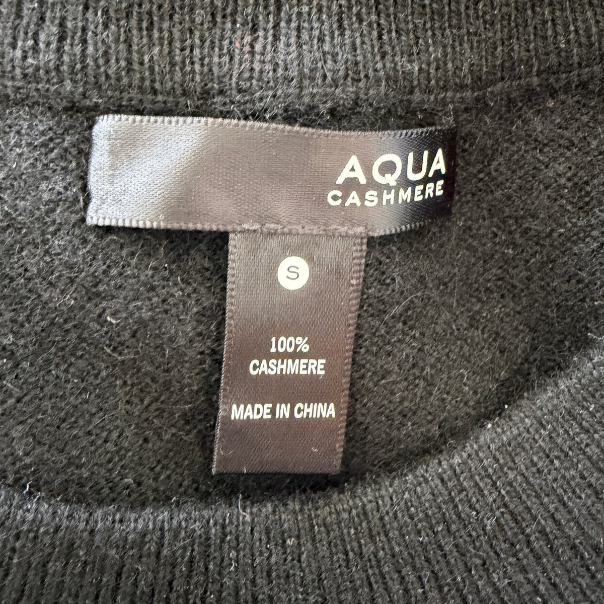 Aqua Black Cashmere Sleeveless Sweater Womens Size Small