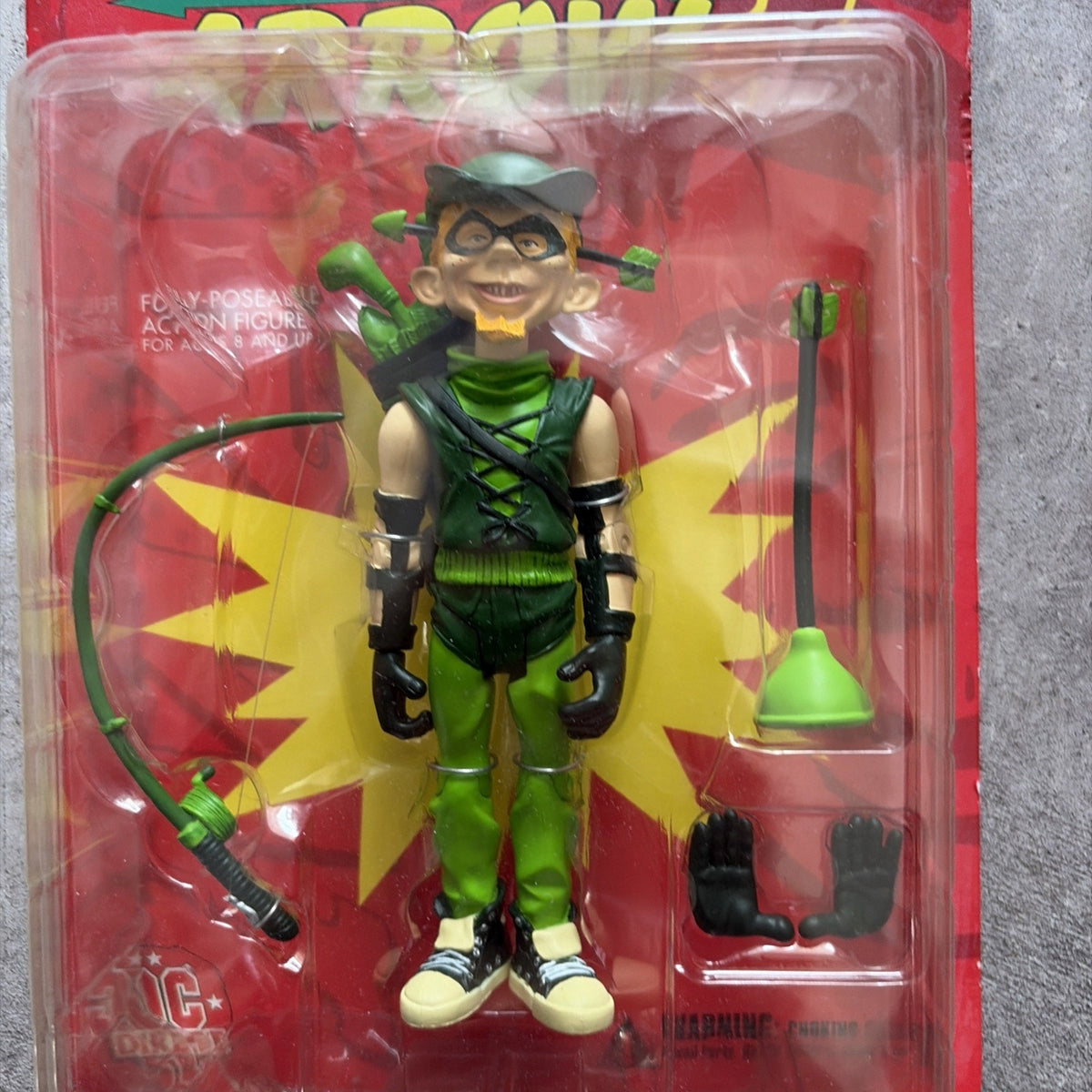 DC Direct Mad Alfred E. Neuman Just Us League of Stupid Heroes Green Arrow NEW