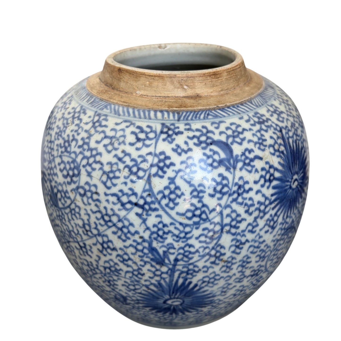 Antique 19th Century Chinese Art Porcelain Large Blue and White Ginger Jar
