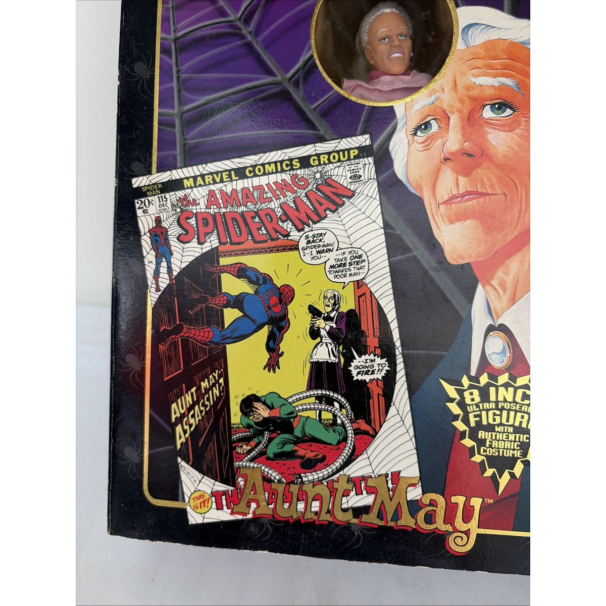 Toy Biz Famous Cover Series Marvel Comics Spider-Man Aunt May Action Figure