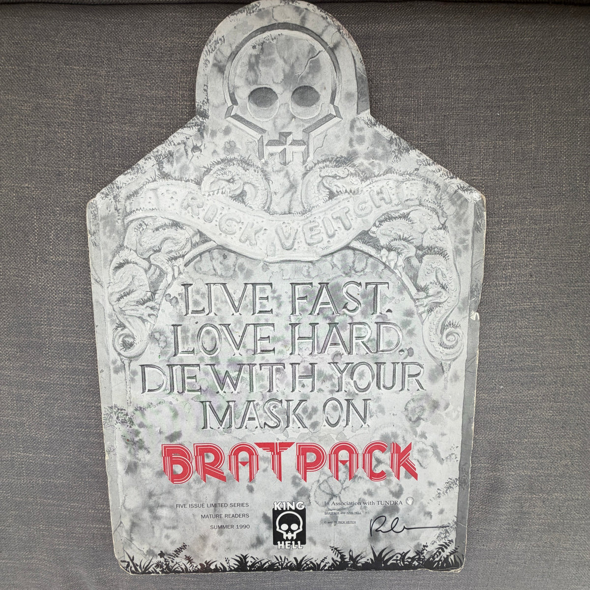 Brat Pack Rick Veitch King Hell 1990 Cardboard Store Display Signed