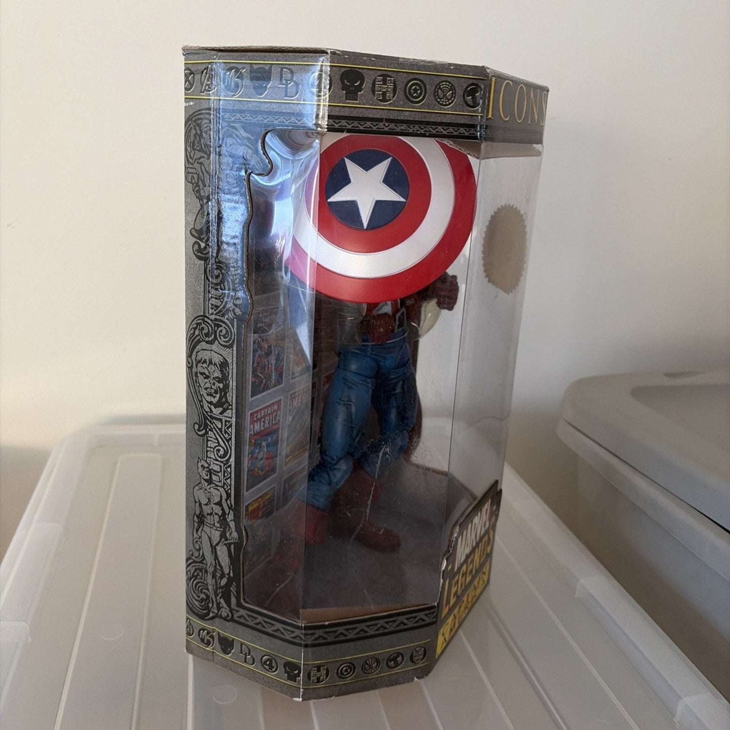 Captain American Unmasked Marvel Legends Icons 12" inch Action Figure ToyBiz