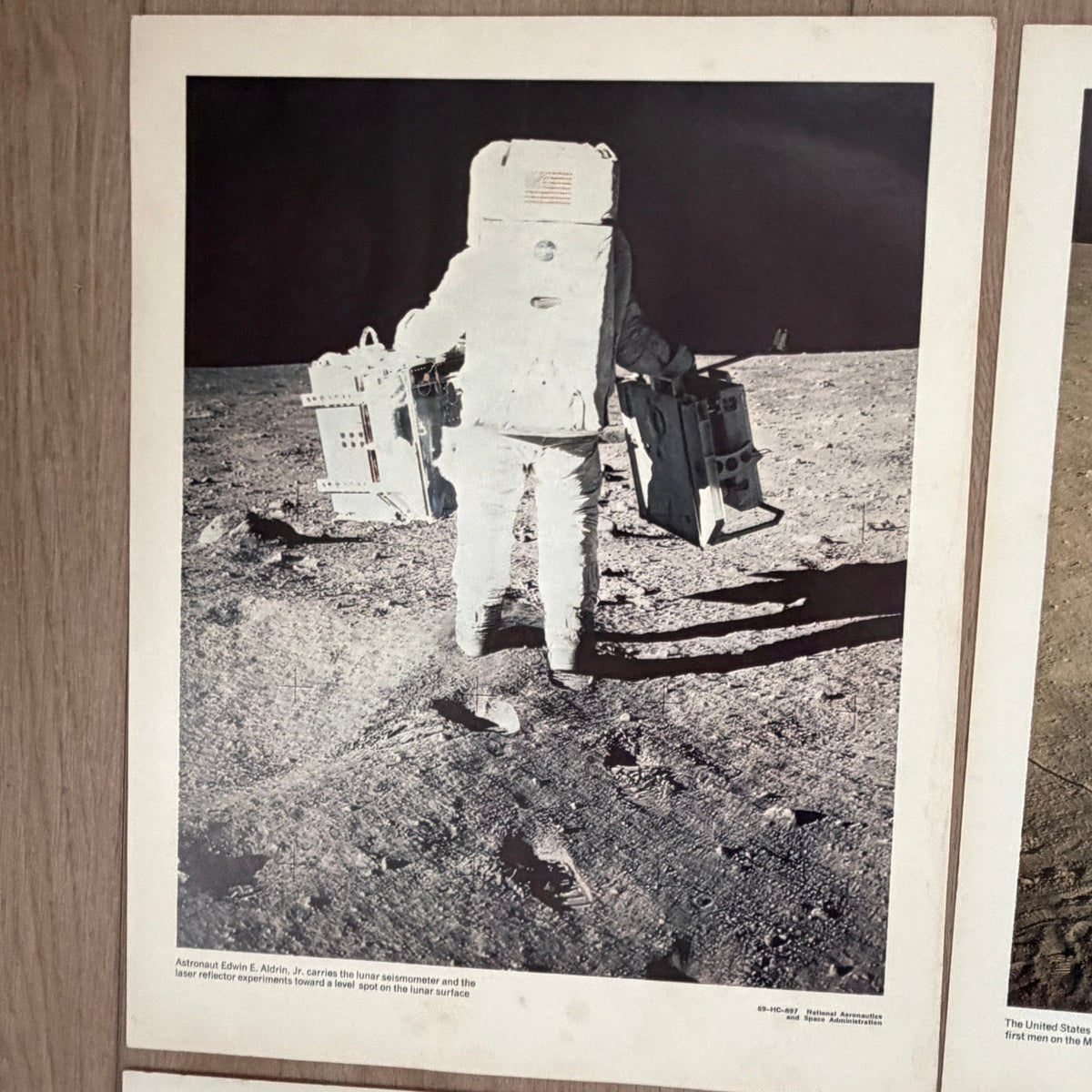 1969 Apollo 11 Buzz Aldridge 11" x 14" Prints LOT of 9 NASA