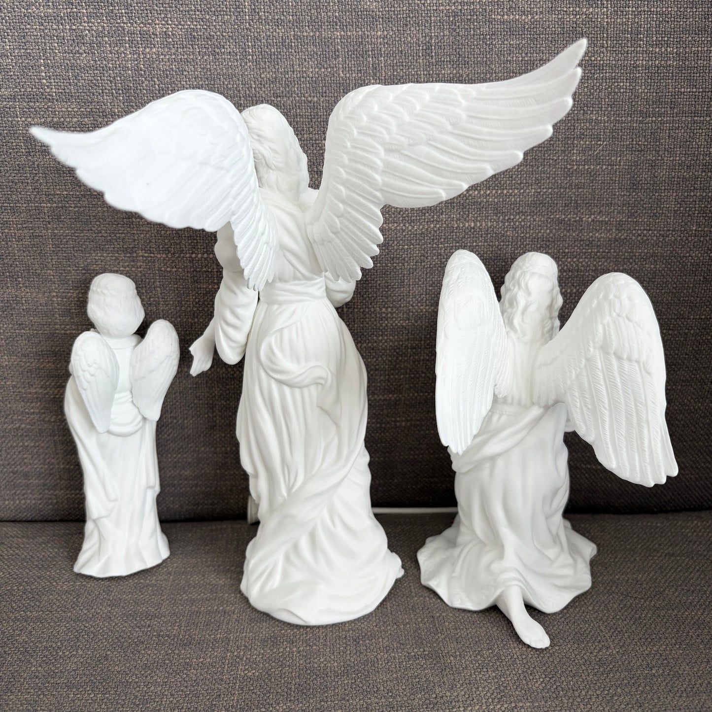 Lenox 1989 The Nativity Angels in Adoration Handcrafted Bone China Set of 3