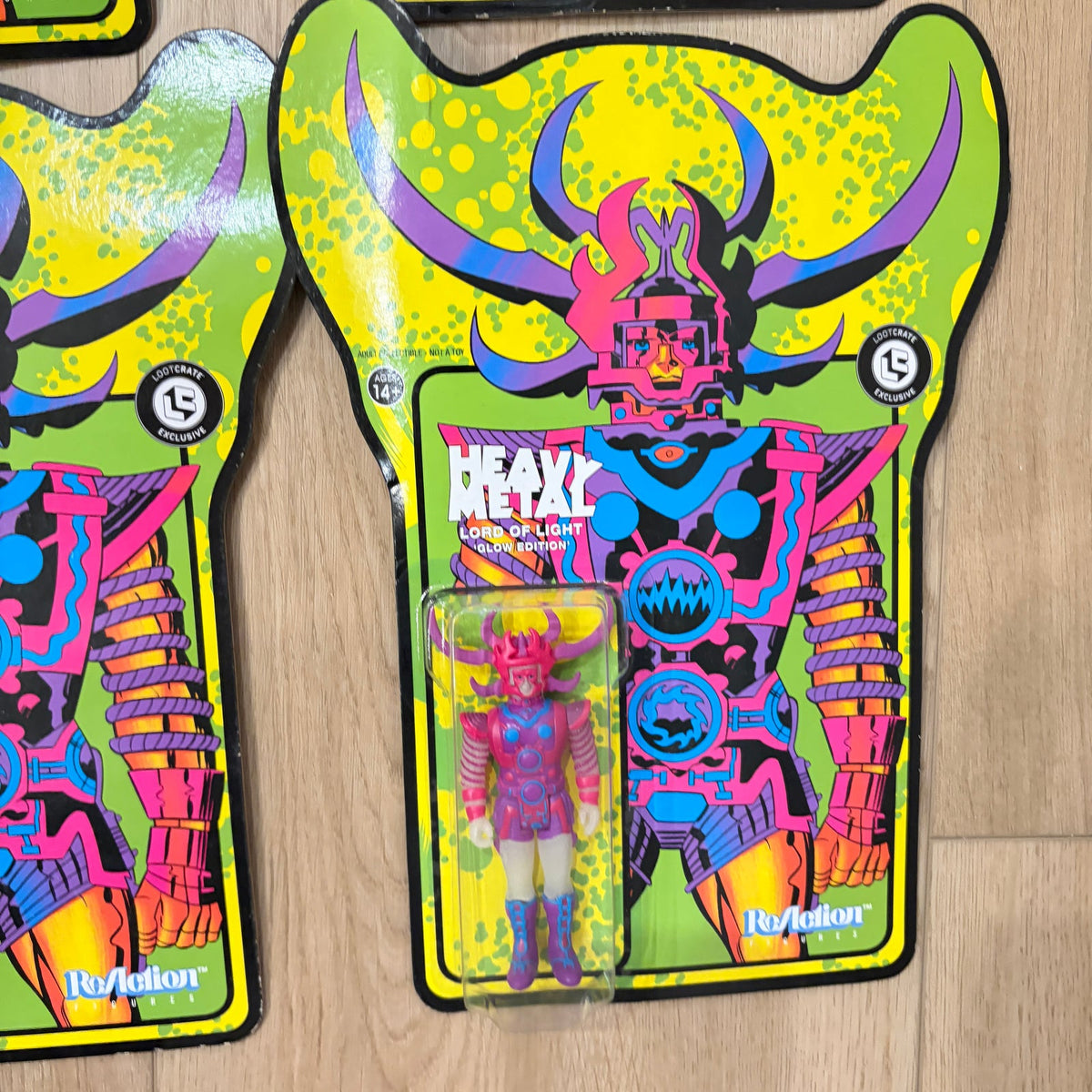 LOT 6 Super7 Heavy Metal Lord of Light Glow Edition Action Figure Reaction NEW