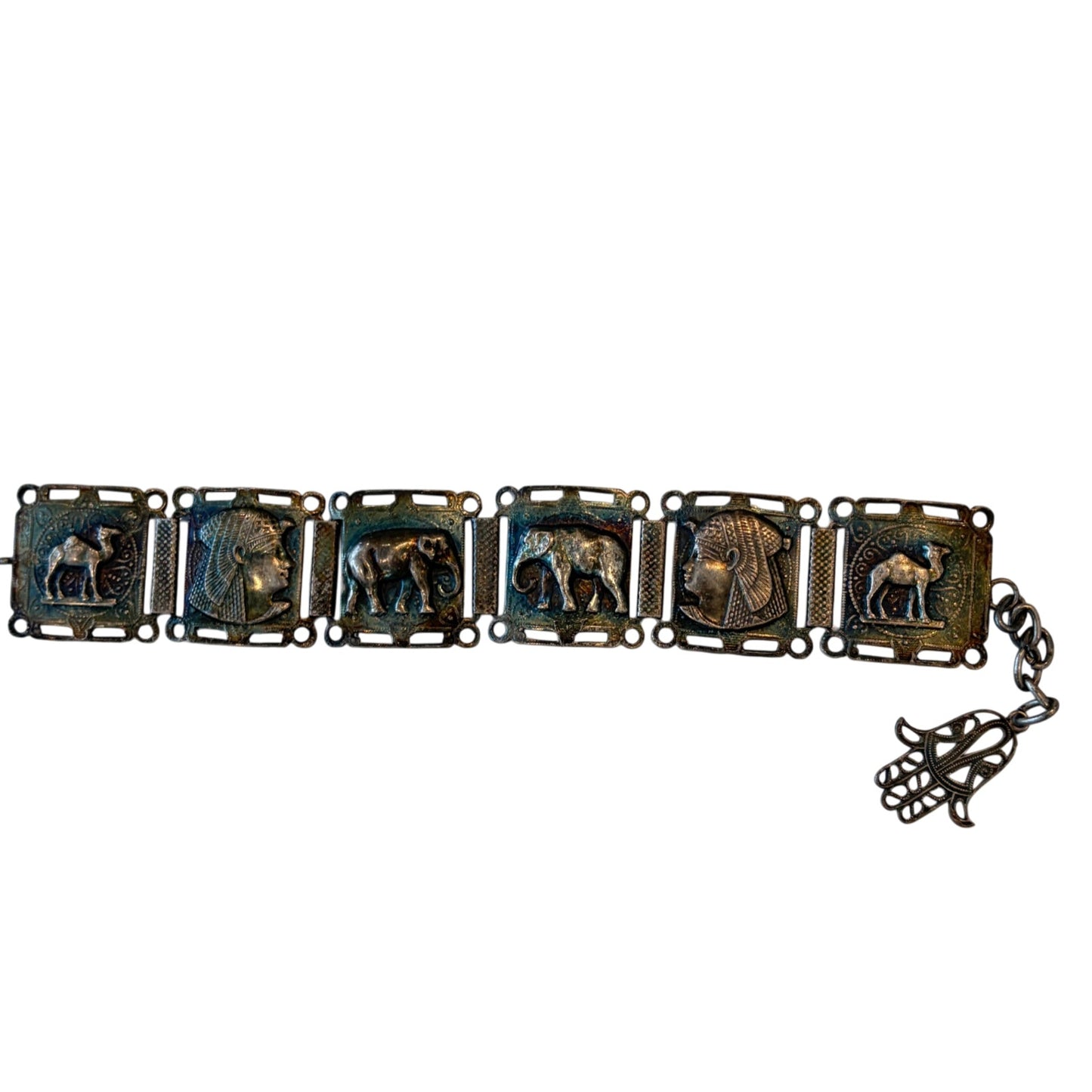 1950's Egyptian Pharaoh Hamsa Hand of God Bracelet