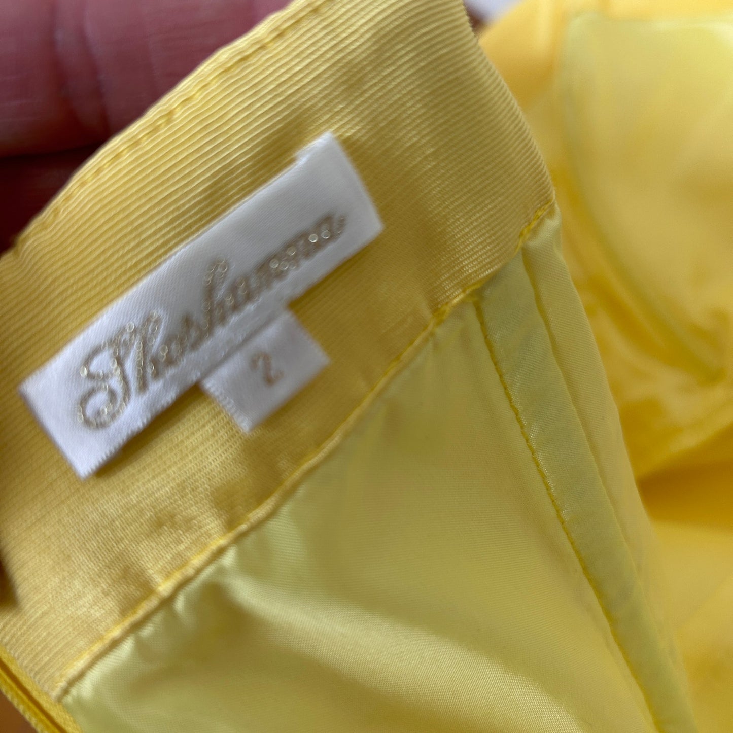 Anthropologie Shoshanna Yellow Strapless Mini Cocktail Sheath Dress Size 2