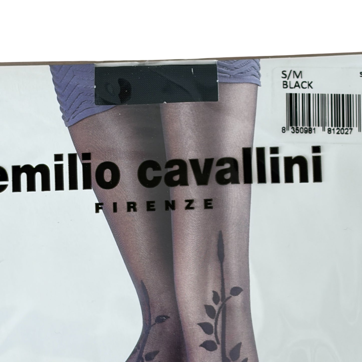 Emilio Cavallini Firenze Black Tights Style 5C98.1.88 Womens Size M/L NEW