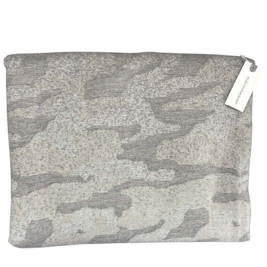 Anthropologie NEW Gray Camo Super Soft Lap Throw Blanket 55" x 56"