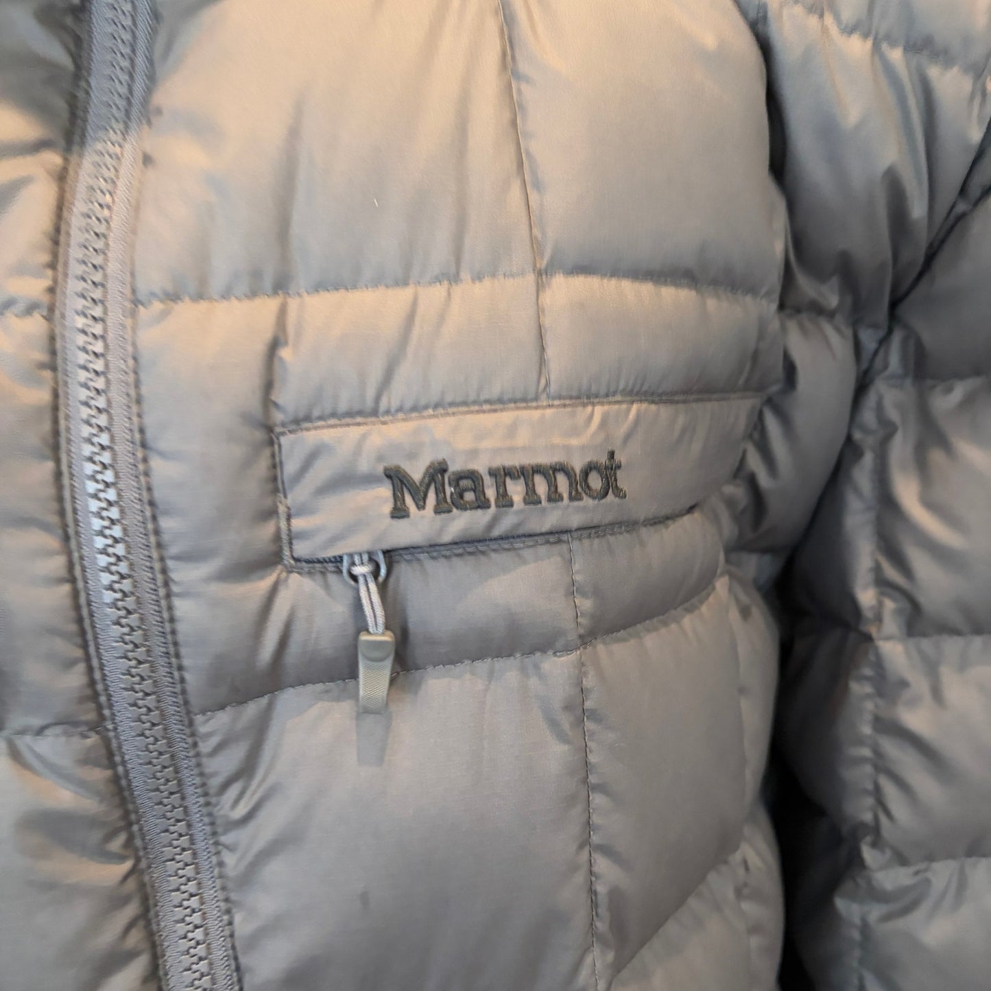 Marmot Gray 600 Fill Down Puffer Jacket Mens Size XL