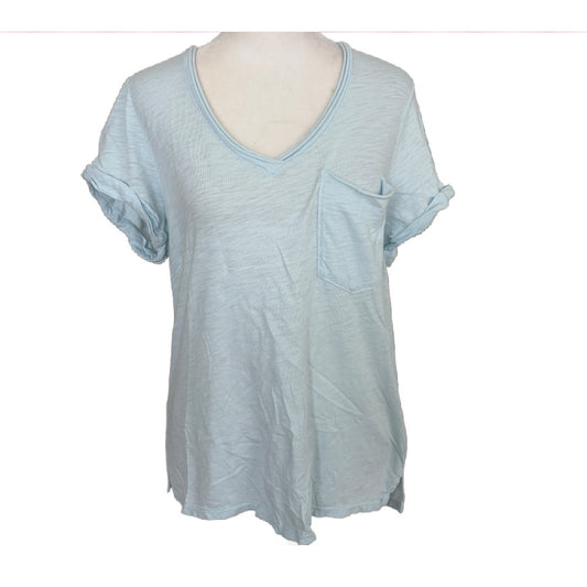 t.la Anthropologie Light Blue Scoop Neck T-Shirt Womens Size Small