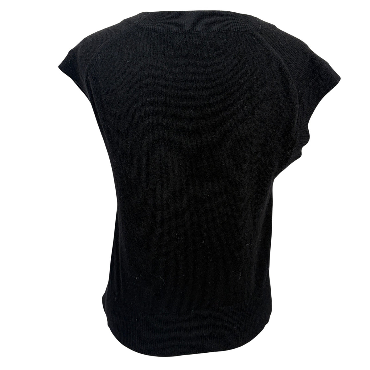 Aqua Black Cashmere Sleeveless Sweater Womens Size Small