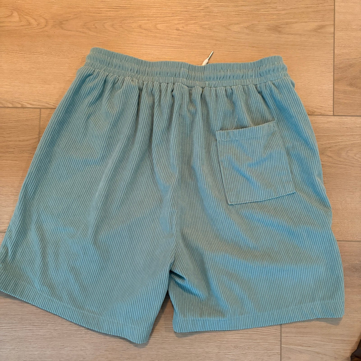 Men's Green Corduroy Drawstring Shorts Men's Size Large