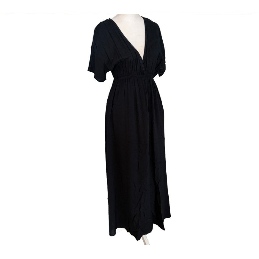 Hard Tail Forever Navy Blue V-Neck Maxi Dress Womens Size XS