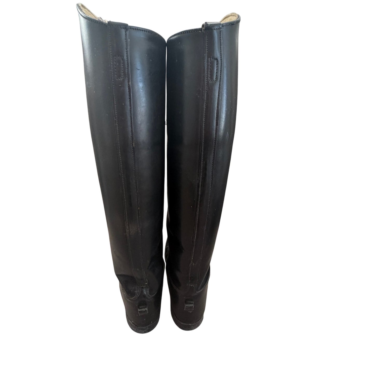 Marlborough Black Equestrian Tall Riding Boots Made in England Women US Size 5.5