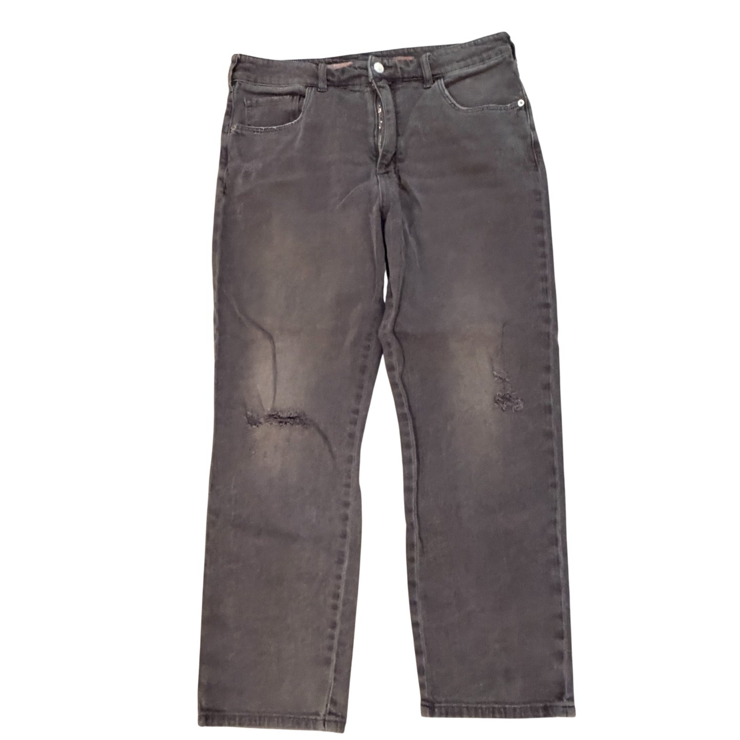 Pilcro Anthropologie High Rise Light Wash Black Distressed Jeans Womens Size 30