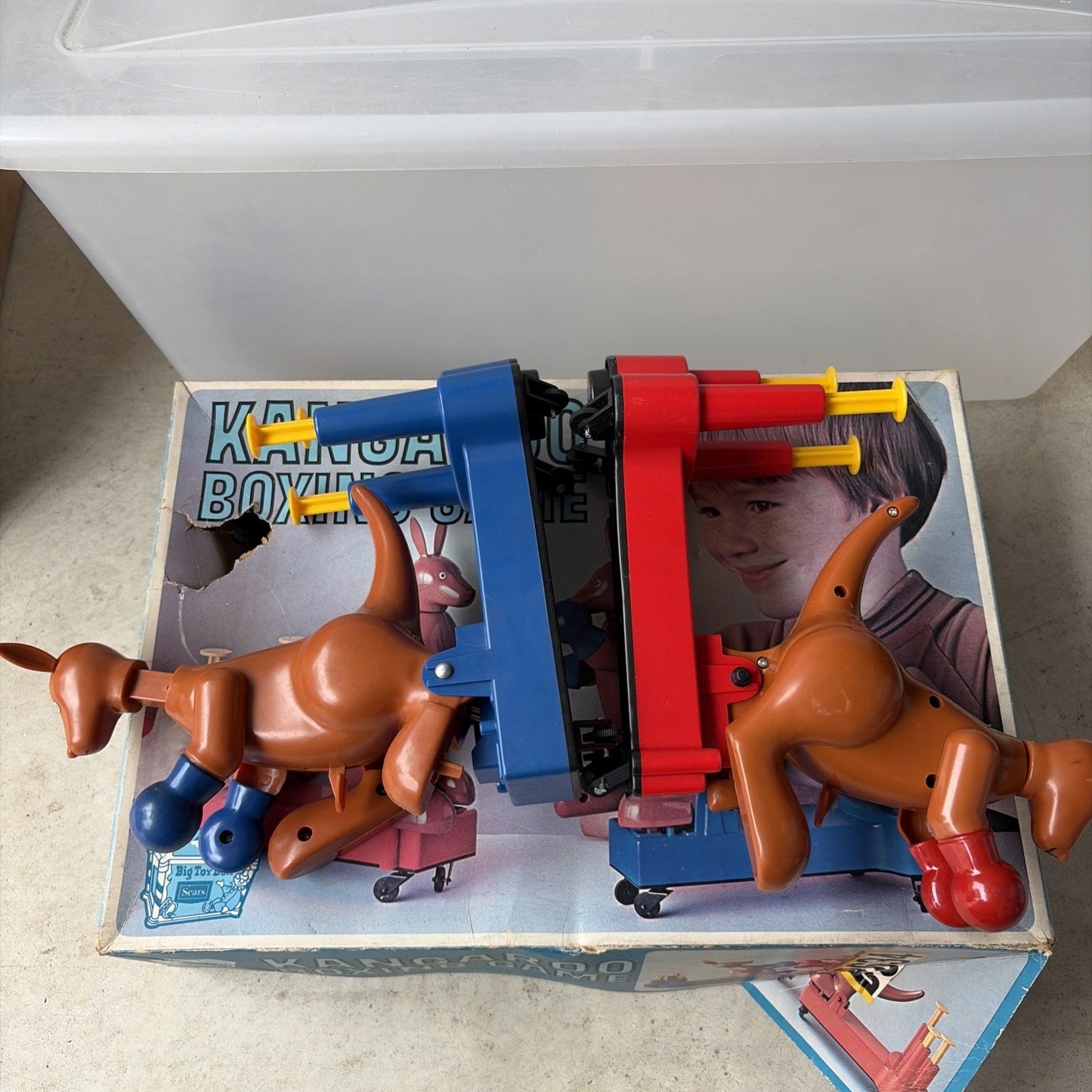 SEARS BIG TOY BOX KANGAROO boxing game 1960S RARE rock em sock em robots JAPAN